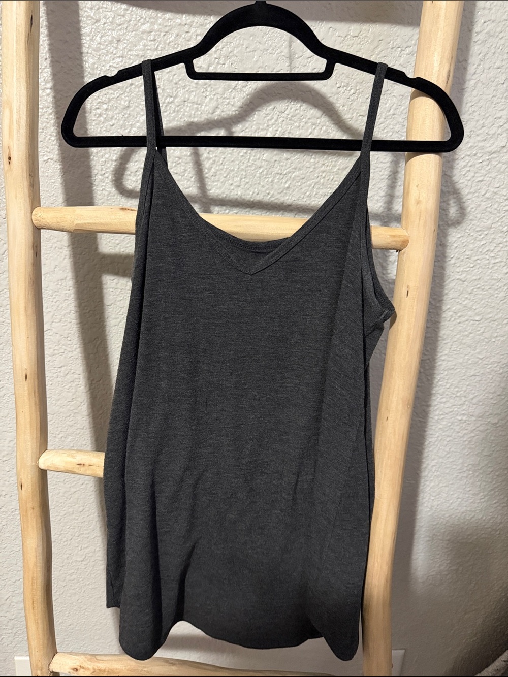 Zenana Outfitters Charcoal Gray V-Neck Spaghetti Strap Camisole